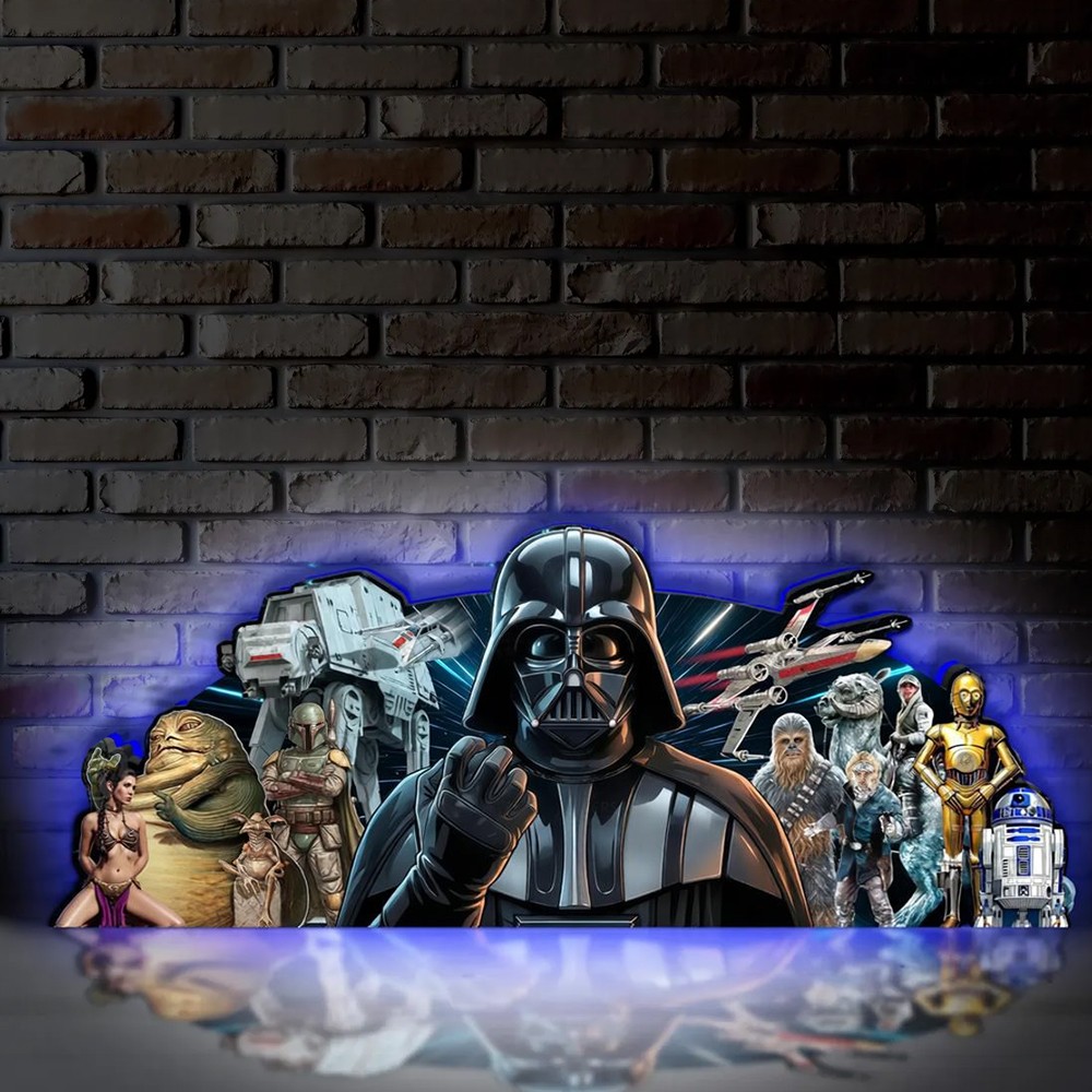 Star Wars 3D Printed Pinball Topper Acrylic LED Lightbox for Pinball Machine