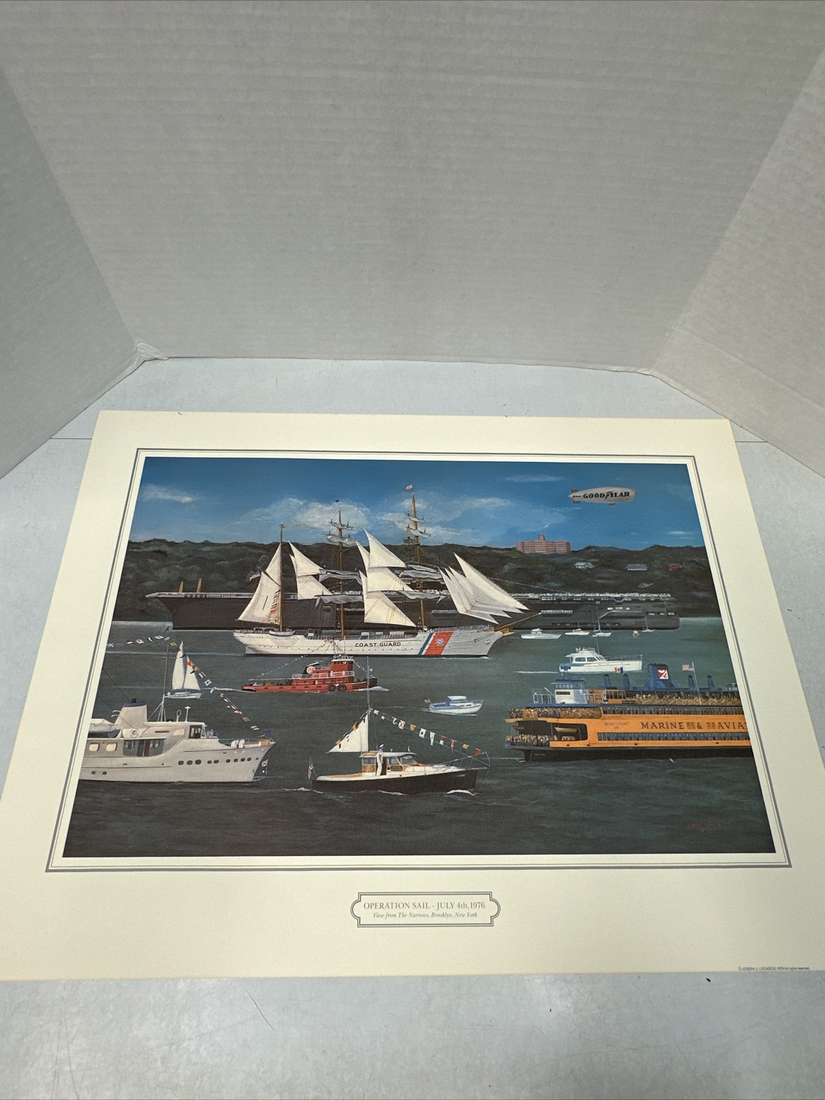 Operation Sail July 4 1976 New York Photo Lithograph 18×24 Ready To Be Framed