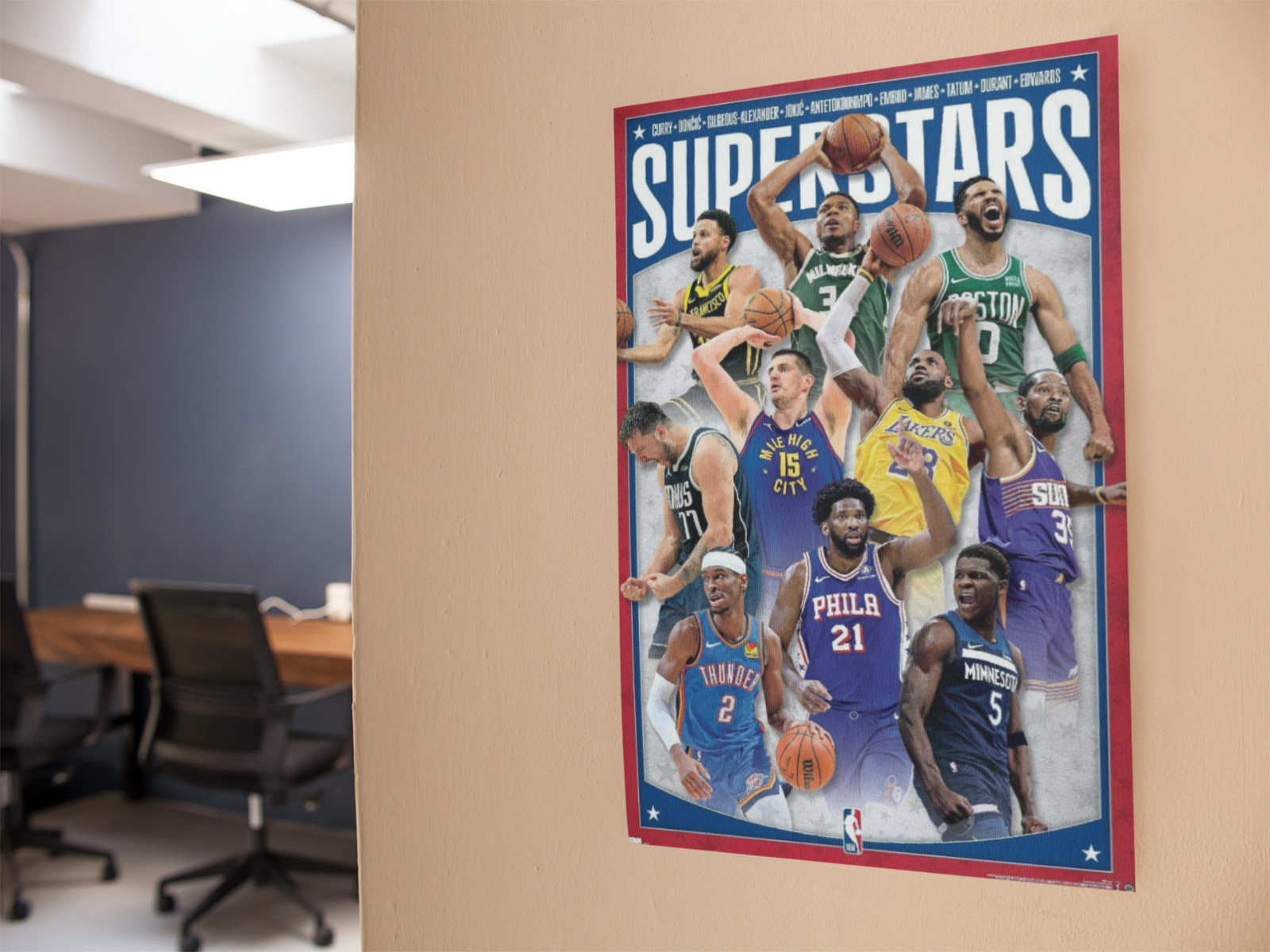 SUPERSTARS NBA Basketball Wall Vinyl Decal Poster Print Removable Adhesive