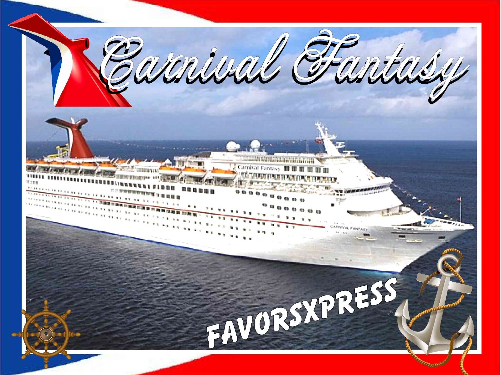 CARNIVAL FANTASY CRUISE SHIP PHOTO MAGNET 4 X 3 INCHES