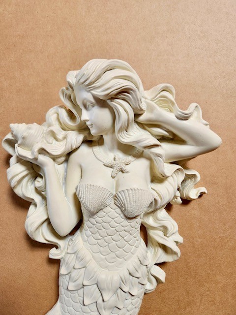 Mermaid with Flowing Hair Wall Hanging | 16×7″| Ready-to-Hang
