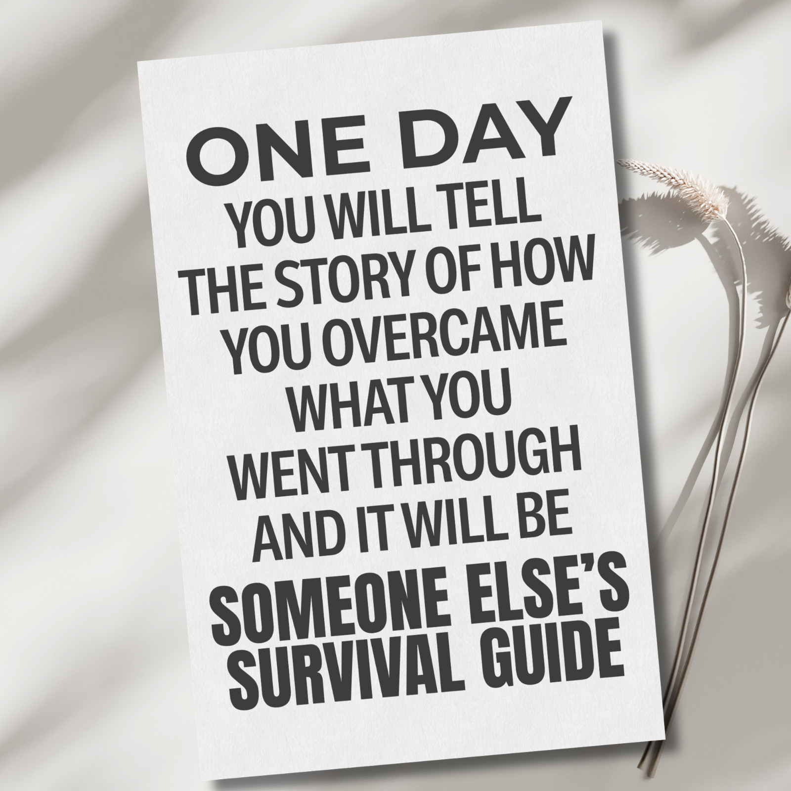 Motivational Quotes Wall Art Unframed Poster 11×17 Office Gym Decor Gift