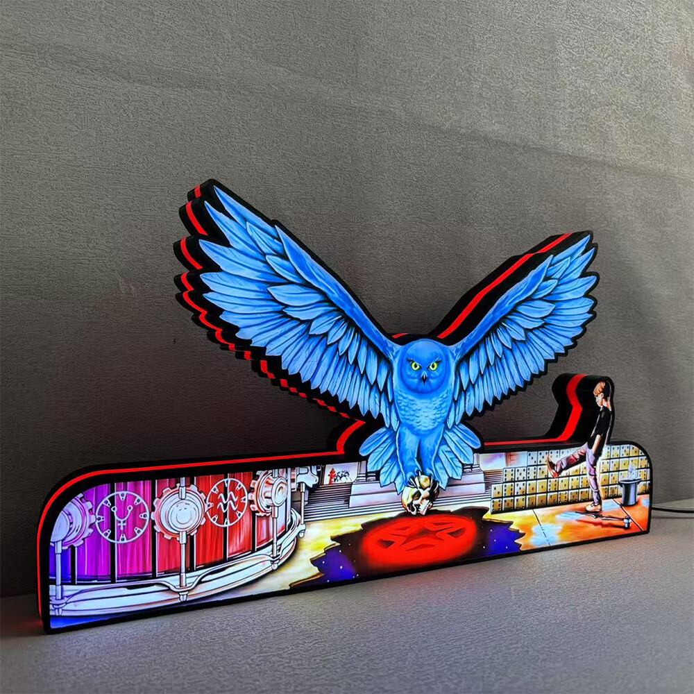 Rush Pinball Topper 3D Printed LED Lightbox Pinball Arcade Decor Pinball Machine