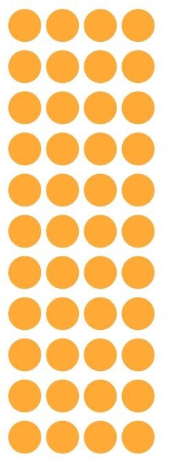 3/4″ Light Orange Round Vinyl Dots Stickers Color Coding Inventory 3/4 Inch Dot