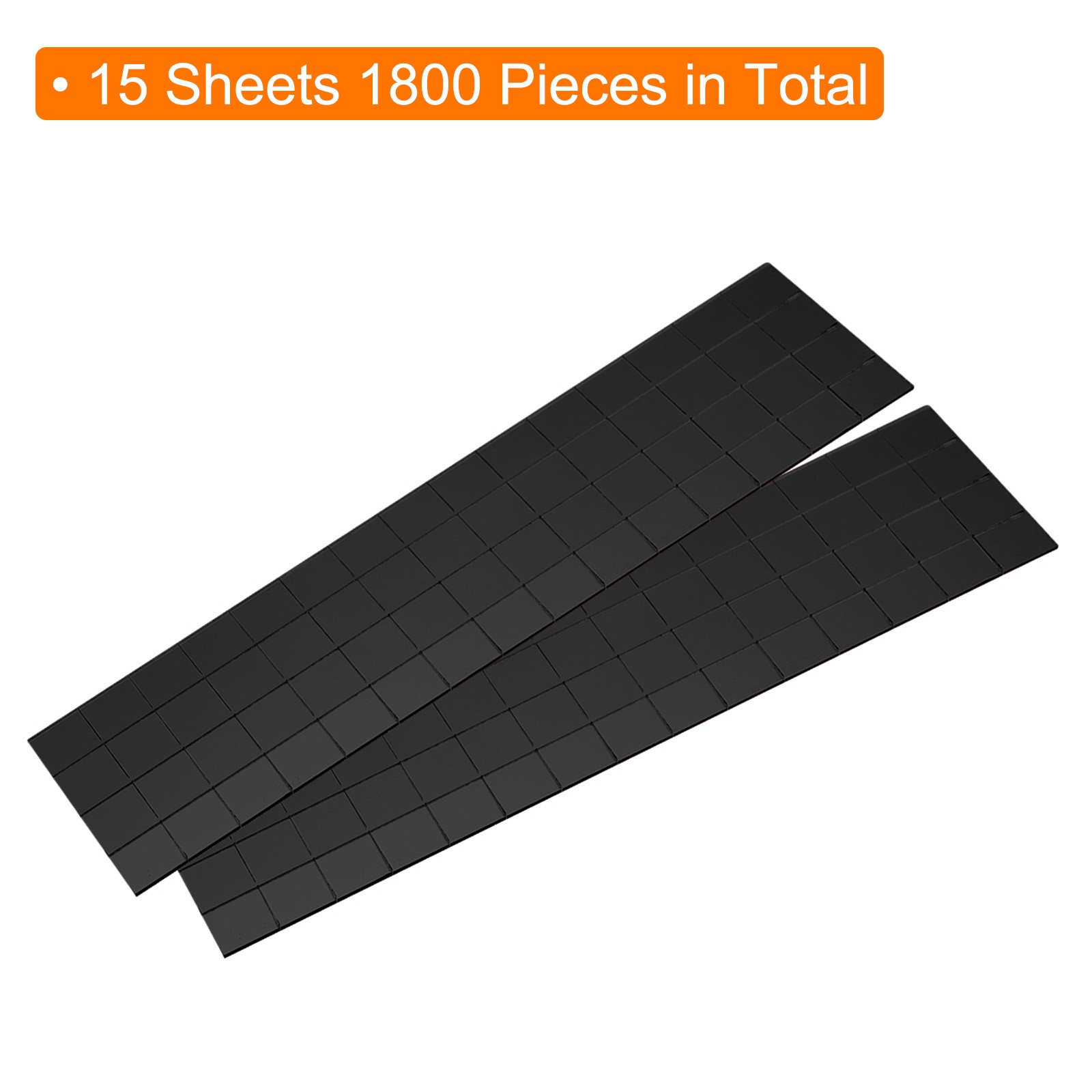 15 Sheet 1800Pcs 10x10mm Self Adhesive Mirror Mosaic Tiles Sticker Black