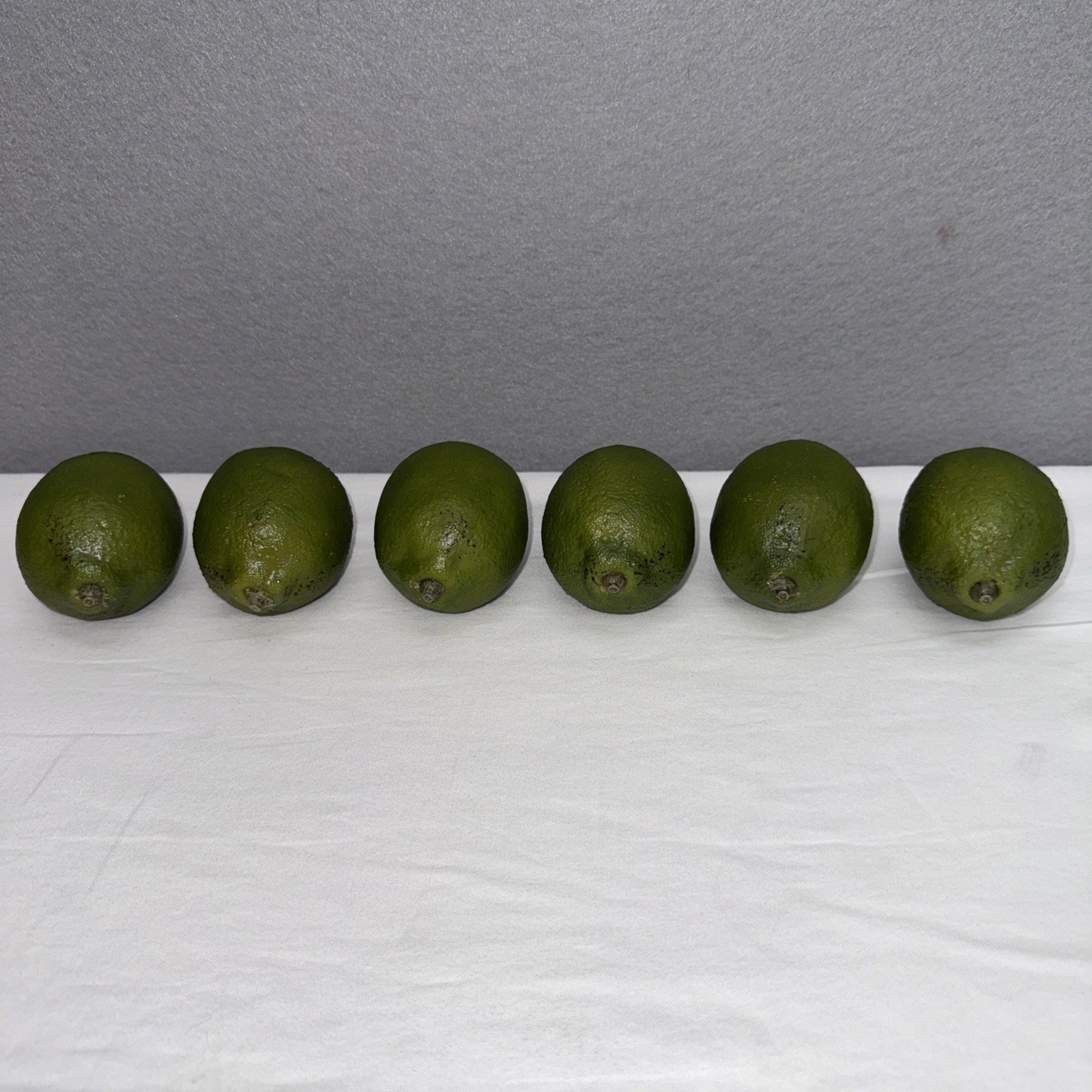 Green Limes Artificial Realistic Faux Fruit Decor Length 2.5″ Lot Of 6 READ