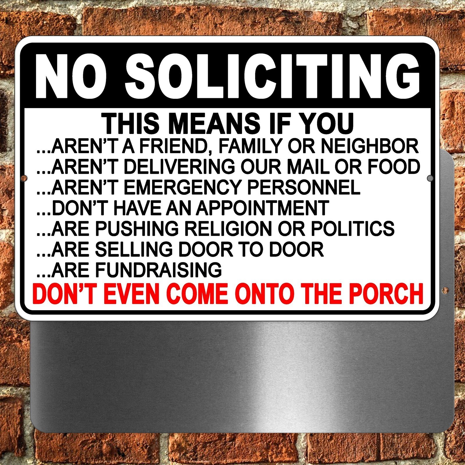 No Soliciting Do Not Disturb Knock No Trespassing Go Away Sign Or Decal F034