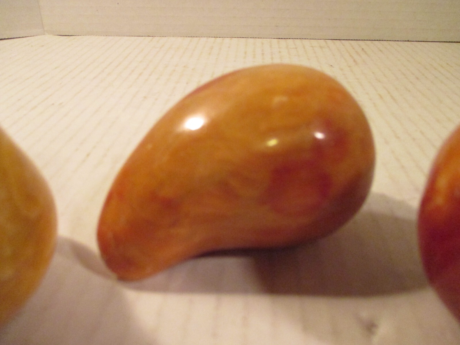 Vintage Alabaster Stone Fruit Lot of 5 pieces apple,pear,onion ect.