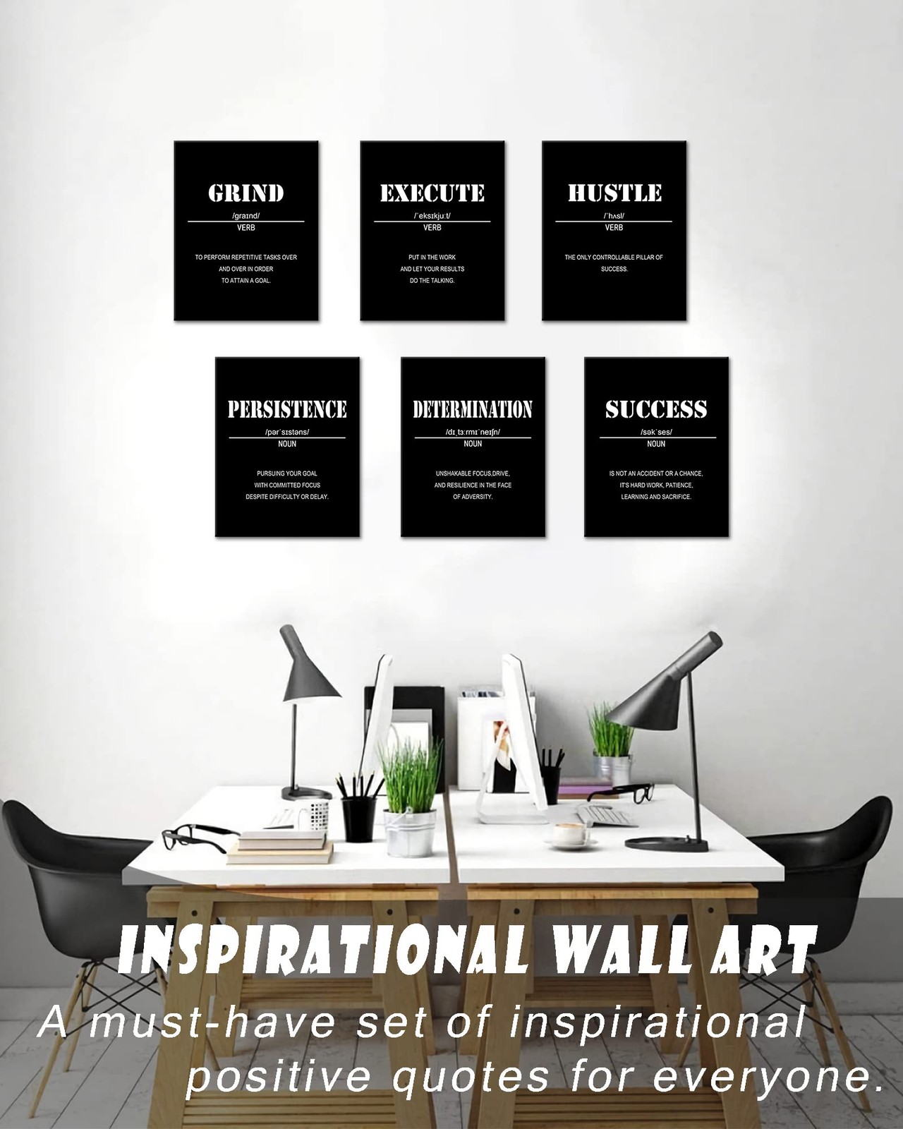 Inspirational Office Wall Art – Motivational Quotes for Living Room – Encoura…
