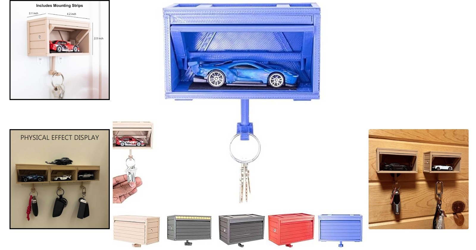 Car Garage Key Holder Car Key Holder Wall Small Cars Garage Key Holders