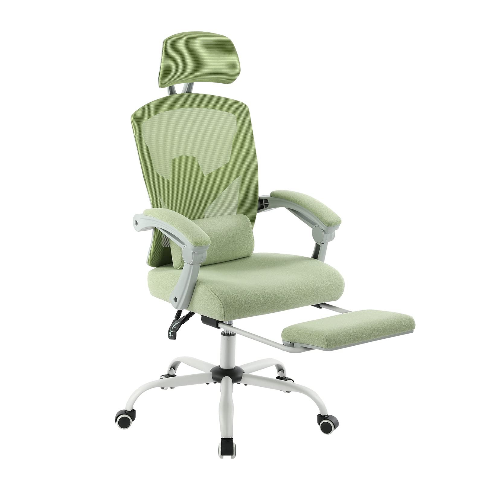 DUMOS Office Desk Chair with Footrest Ergonomic Gaming Chair for Adults Compu…