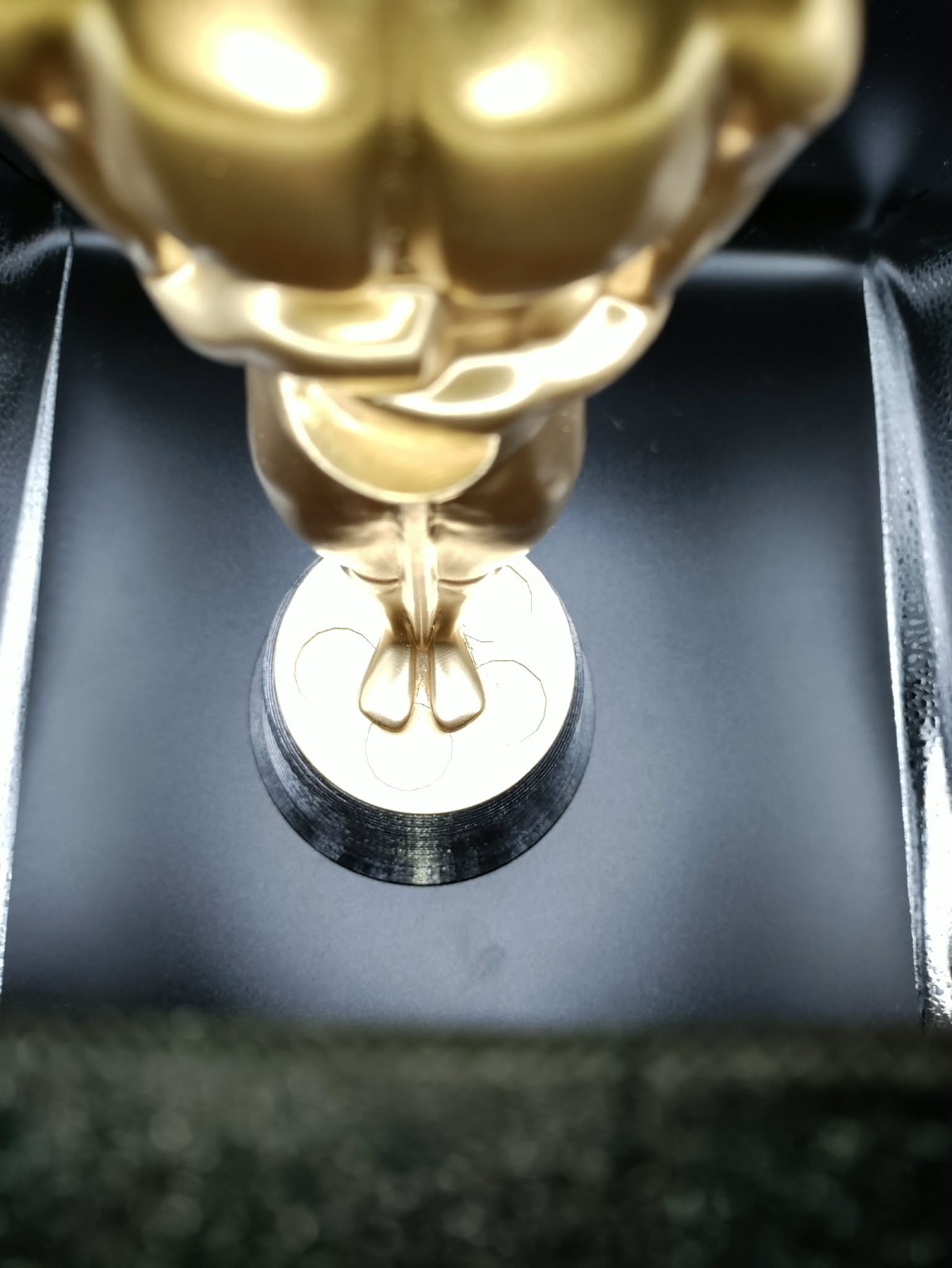 Gold Film Award Style Trophy | Resin Movie Award Statue | Metallic Gold Display