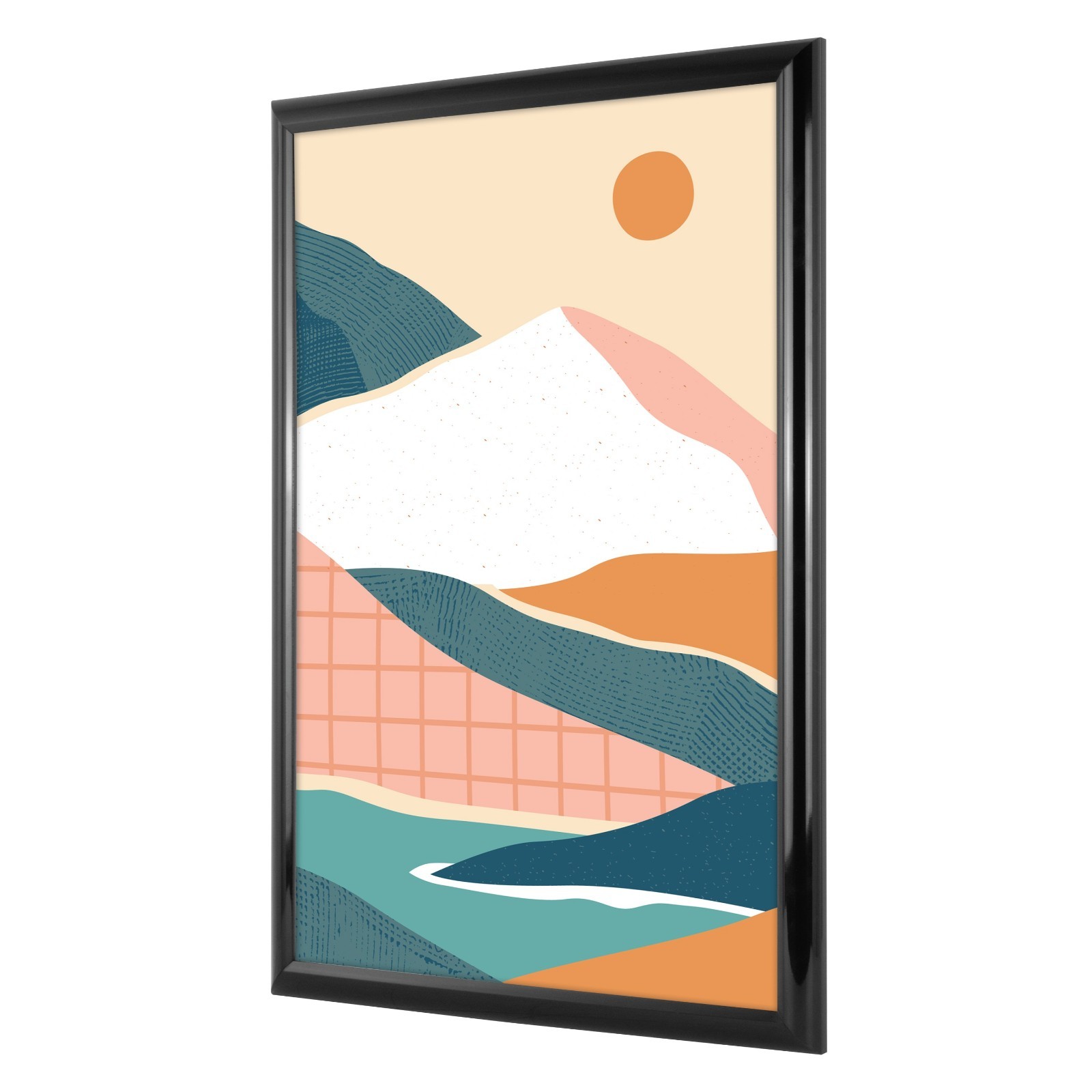 12″ x 18″ Rounded Photo Poster and Picture Frame Home Office Wall Decor, Black