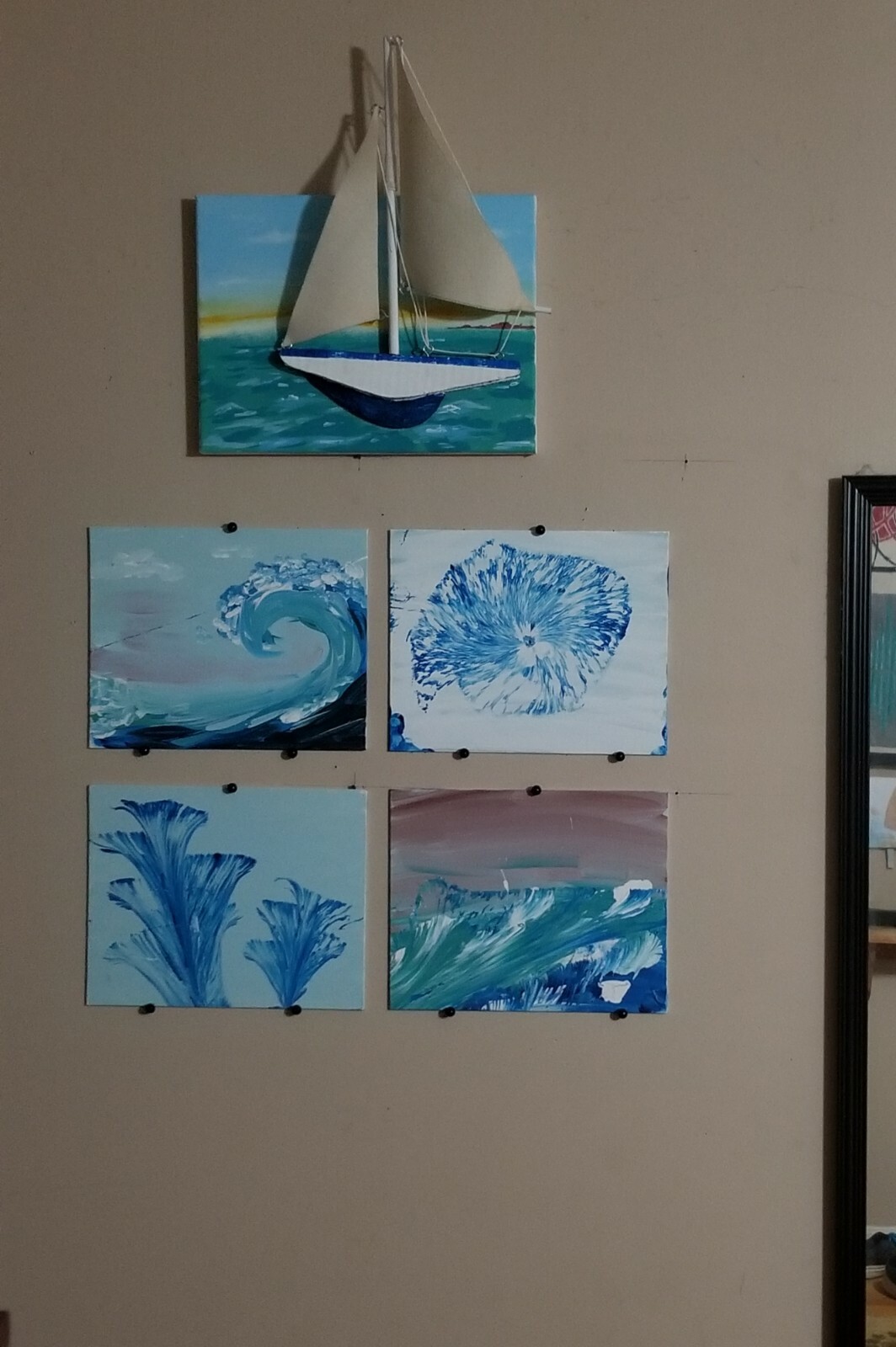 Nautical Decorations home decor Salt Life Ocean Beach house painting 3D