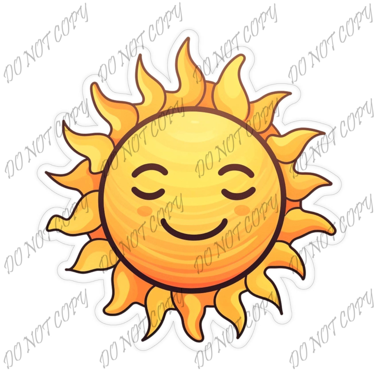 Laminated Vinyl Decal Die Cut Waterproof Sticker – Sunshine
