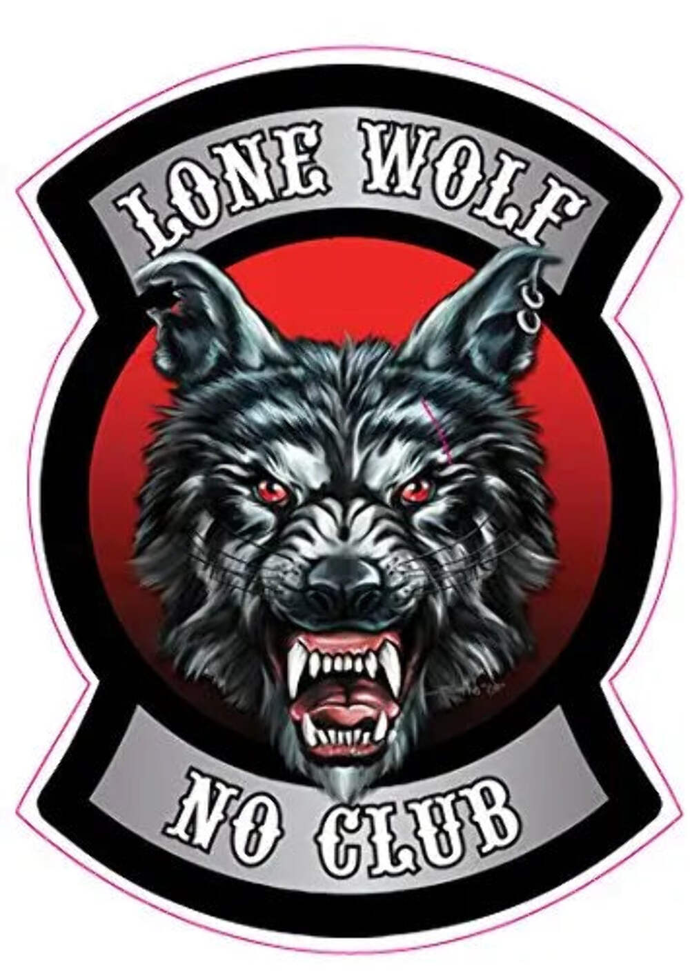 Lone Wolf No Club 1 Decal