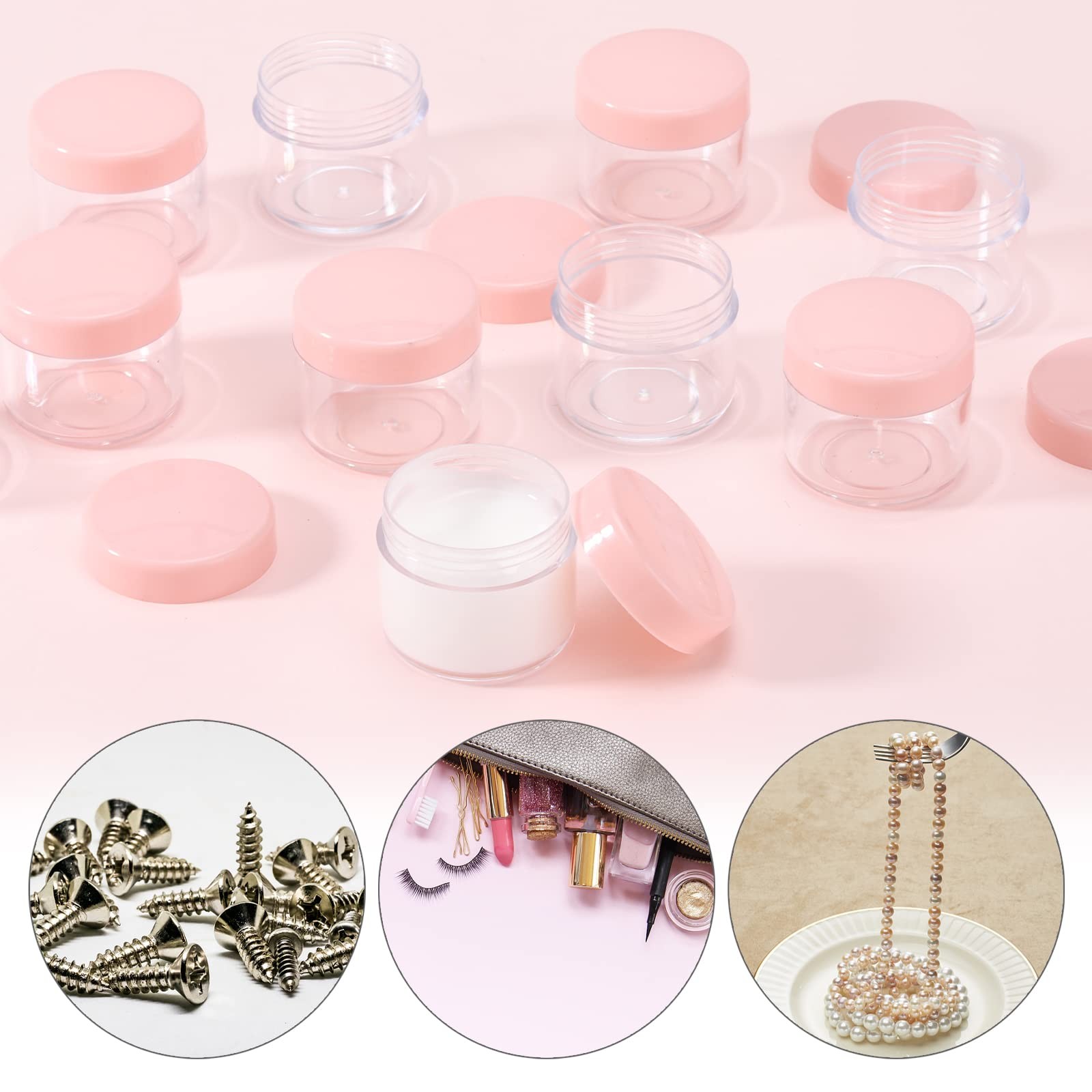 Btyms 100 Count 20G Sample Containers Lidsrefillable Cosmetic Containers Small