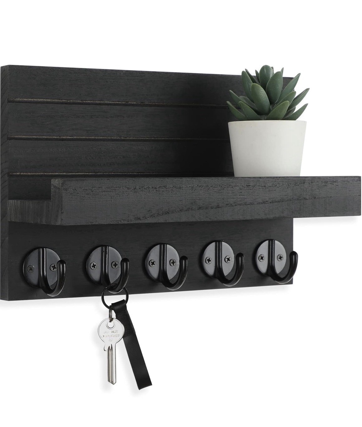 Key Holder for Wall, Decorative Key and Mail Holder with Shelf_New