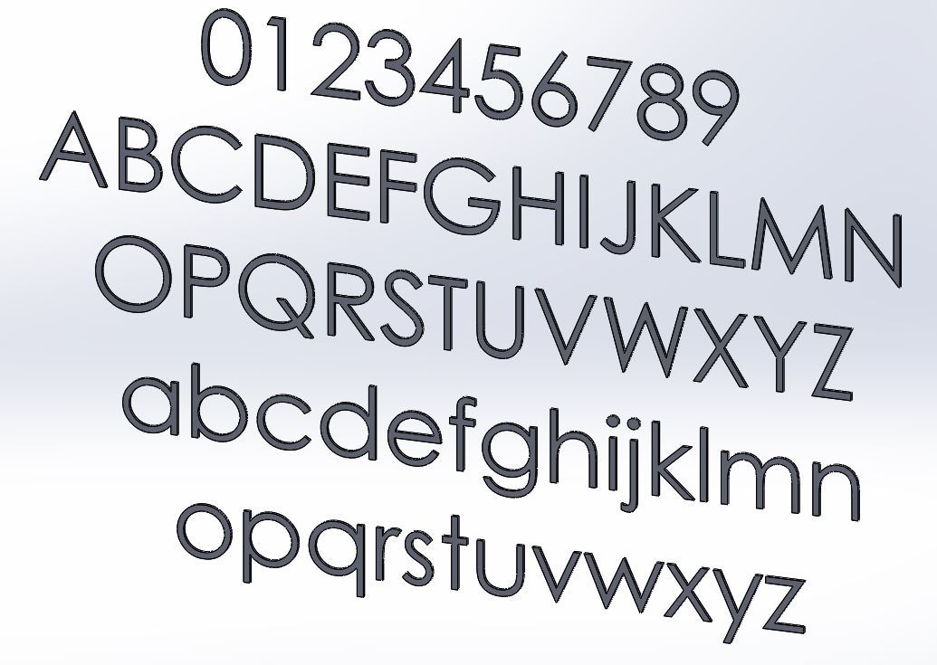 4 inch Modern House Address Numbers Letters, color choices
