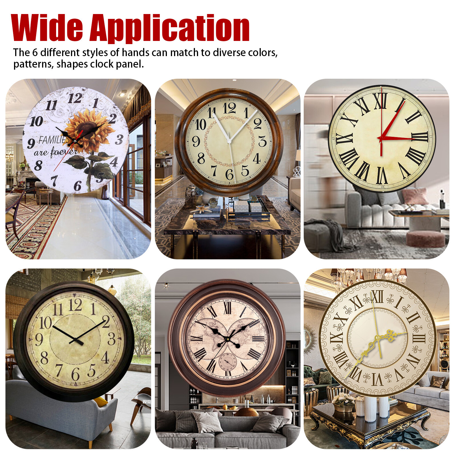 Lots DIY Wall Quartz Clock Movement Mechanism Replacement Repair Kit Tool Parts