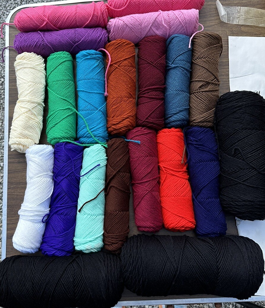Vintage Traditional Square Granny Afghan Crochet Kit Multicolor Easy Care 4-Ply