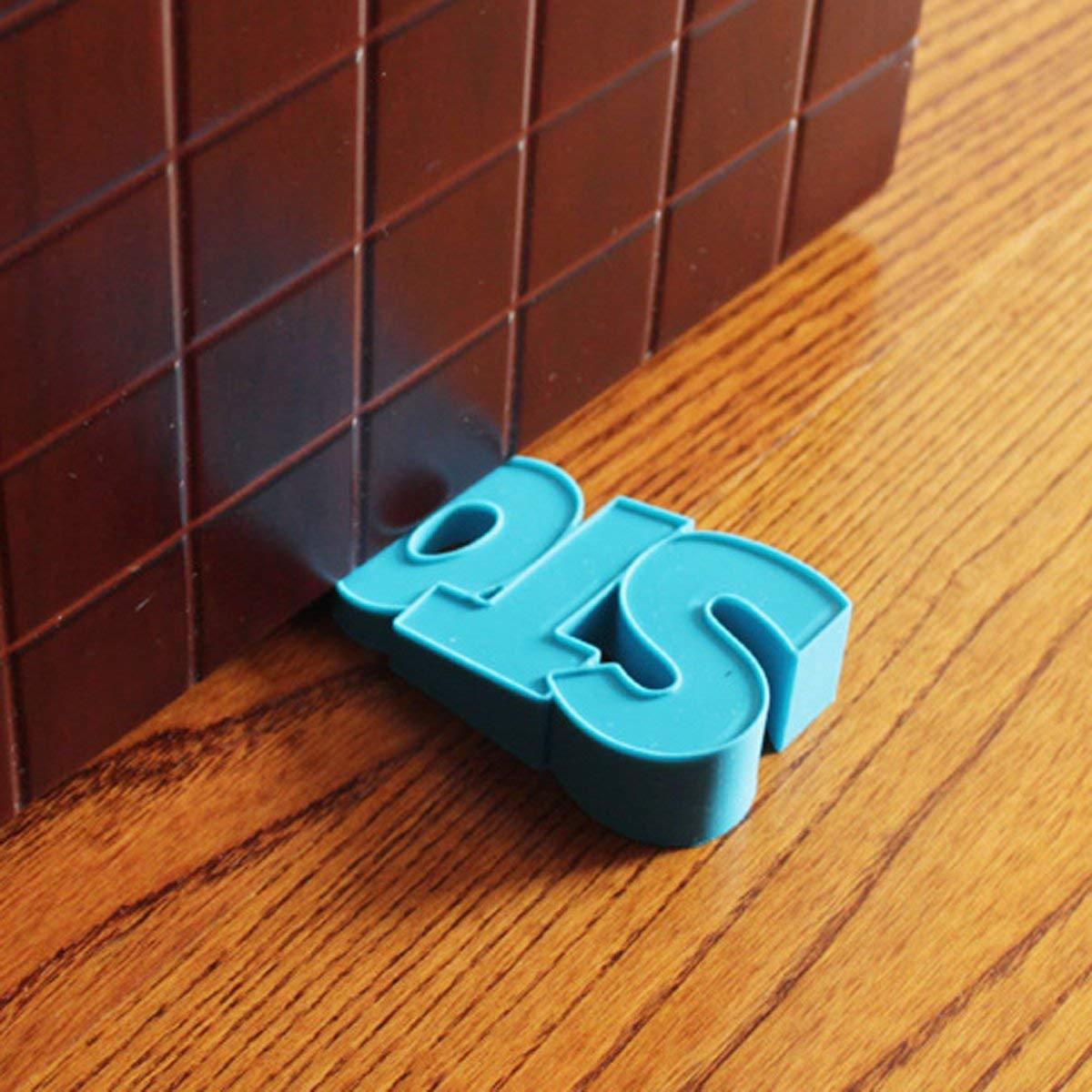 Blue Rubber Door STOP Stopper Office Teacher School Classroom Kids Class Unique