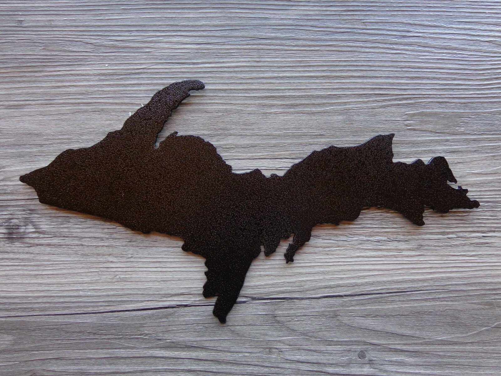 Upper Peninsula Michigan Outline Plasma Cut Wall Art 12″ W Different Colors