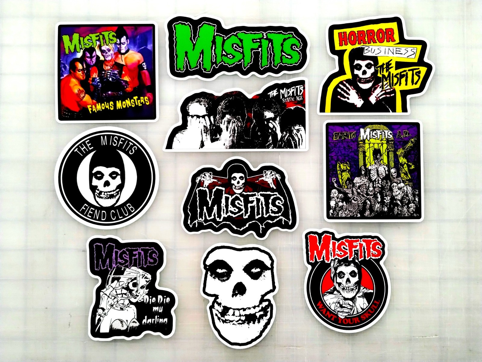 Misfits Vinyl Sticker Lot (10 Stickers) horror punk danzig dead kennedys goth