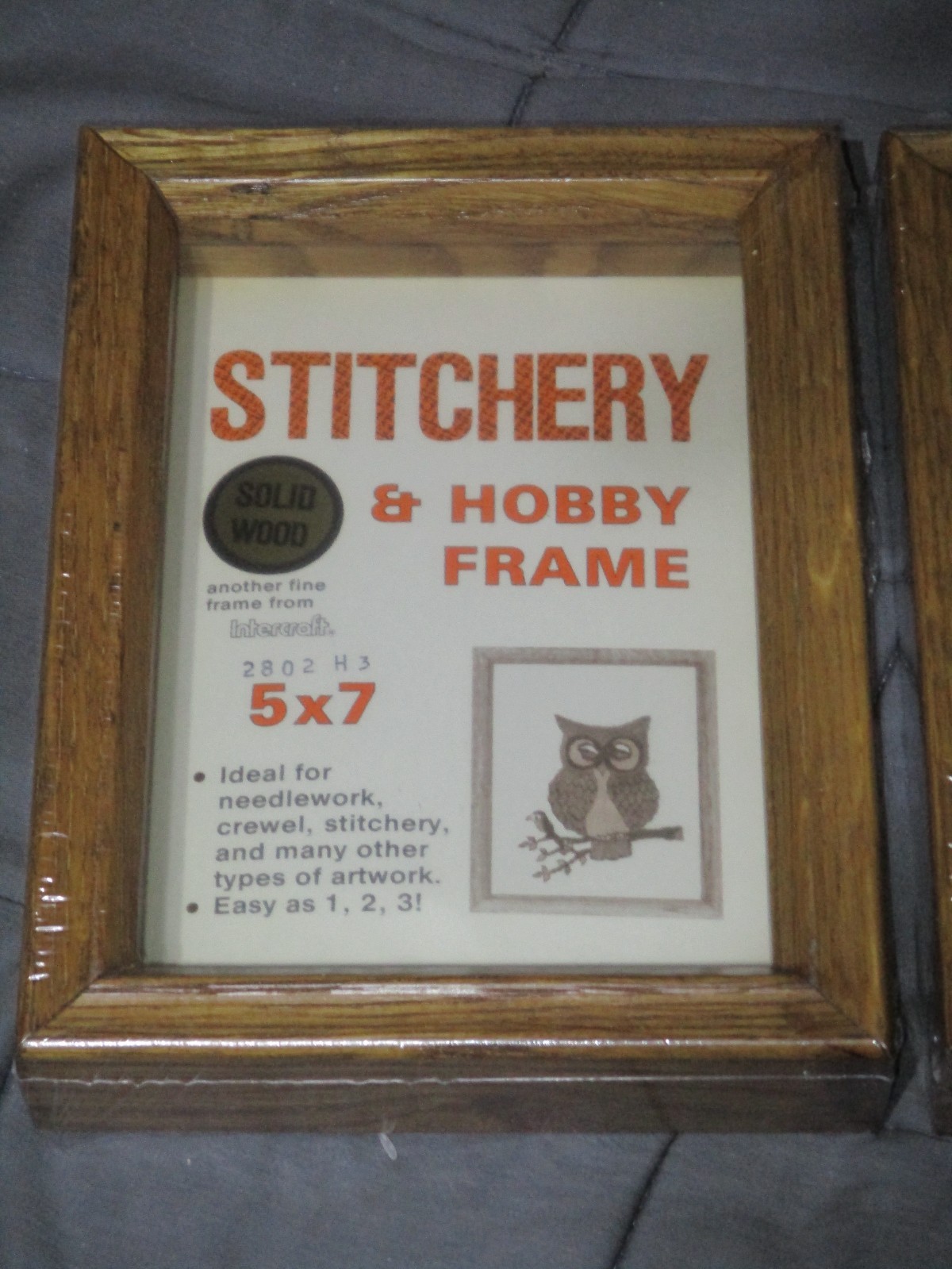 NEW Lot of 3 — 5×7 Wood Stitchery Frames Perfect for your Cross Stitch Designs