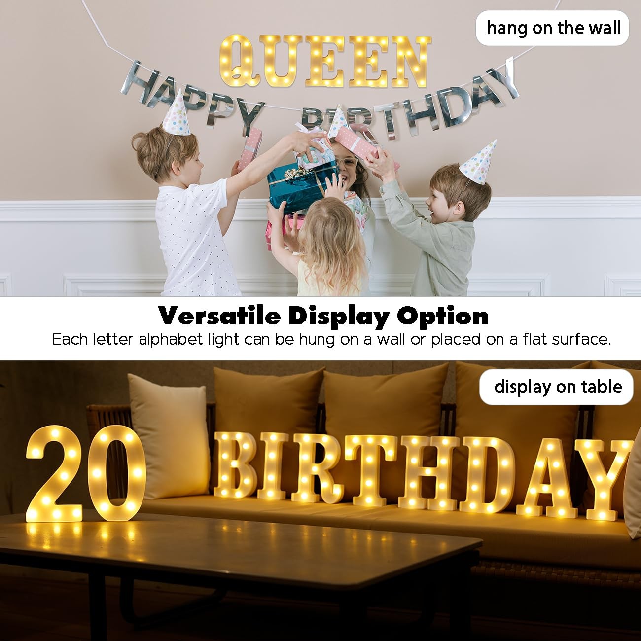 LED Marquee Numbers, Small Light Up Numbers for Party, 8.58 Inch Battery Powe…