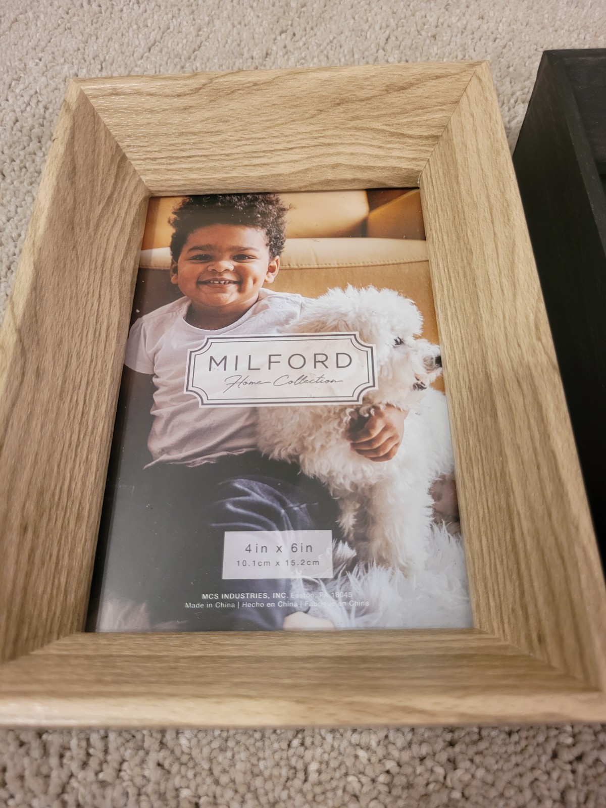 Milford Lot Of 2 Inch Deep Picture Frames Black & Beige NEW