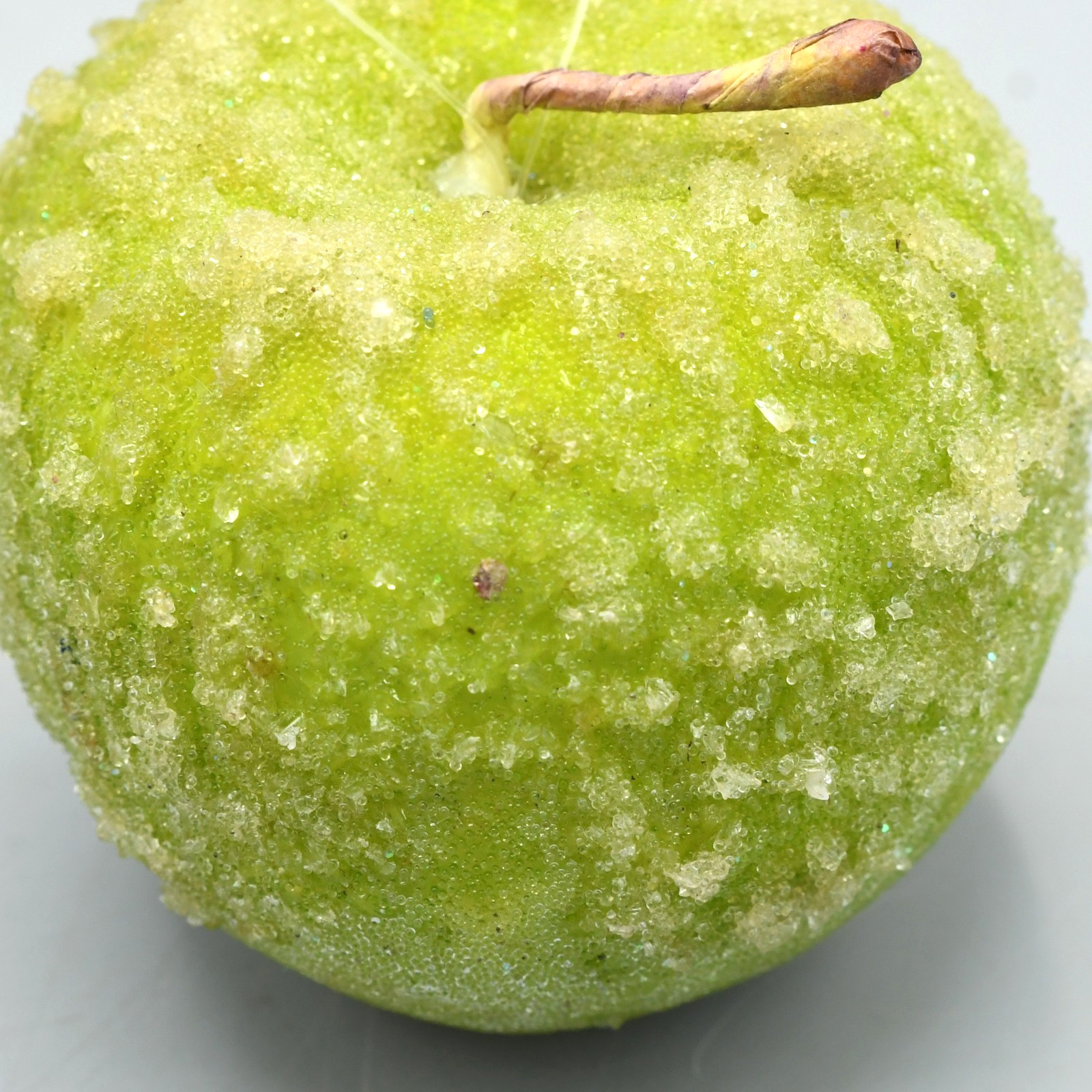Sugared Faux Apple Ornament Lot of 11 Vintage Farmhouse Cottage Decor 2.75 Inch