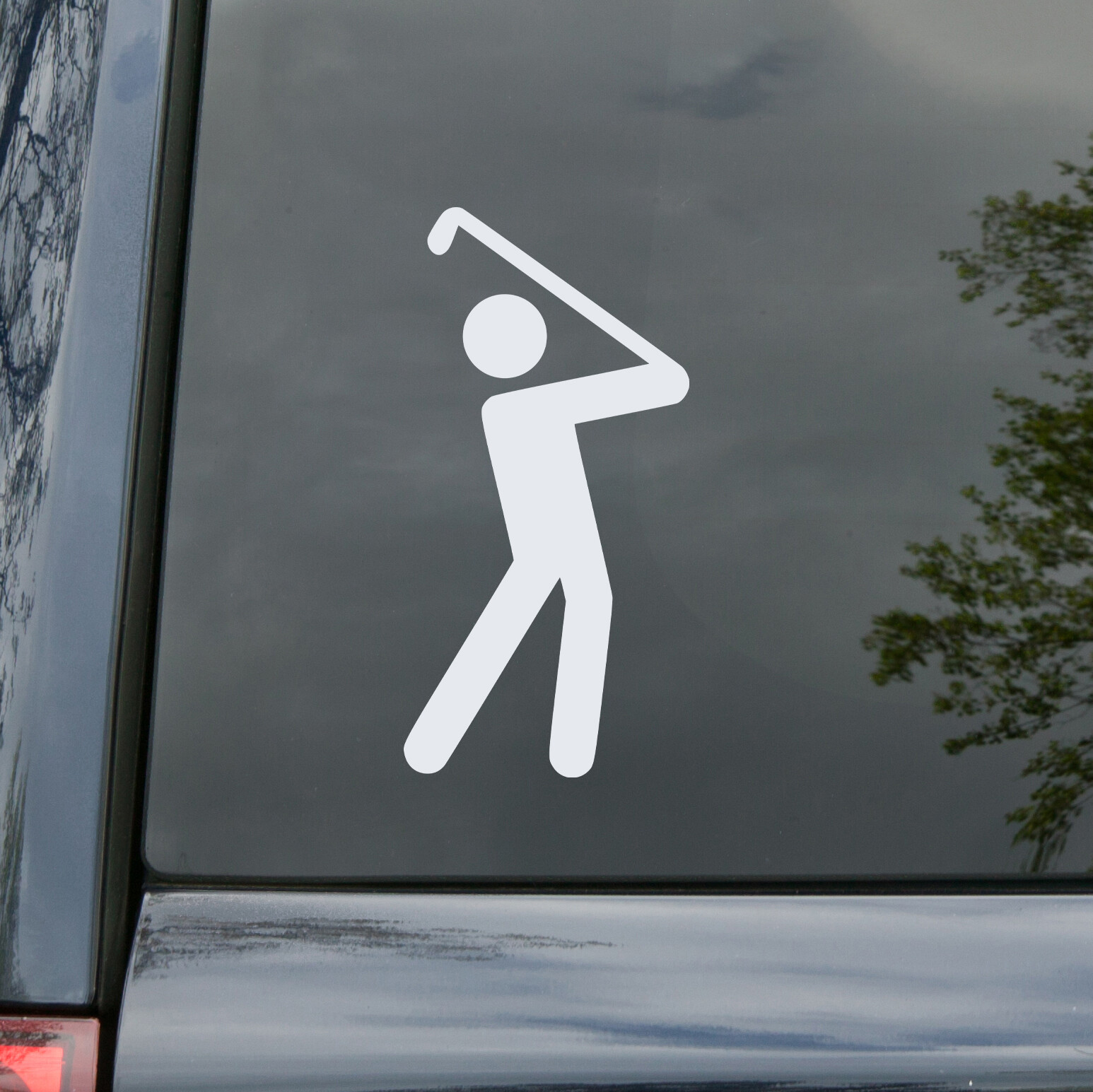Golfer Figure V4 | Vinyl Decal Sticker For Cars, Golf Carts, and Devices