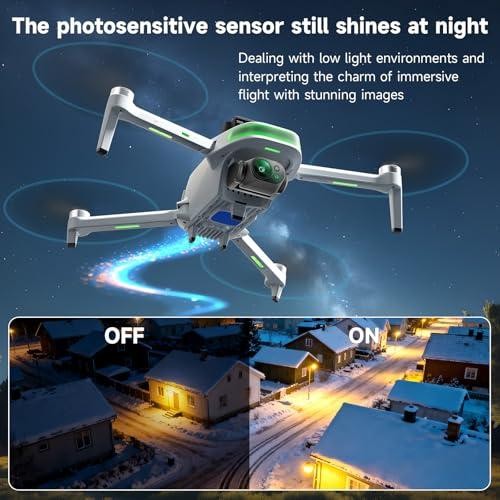 HZMOFTJ Drones With Dual Camera For Adults 4k,Gps Drone With Screen On Controlle