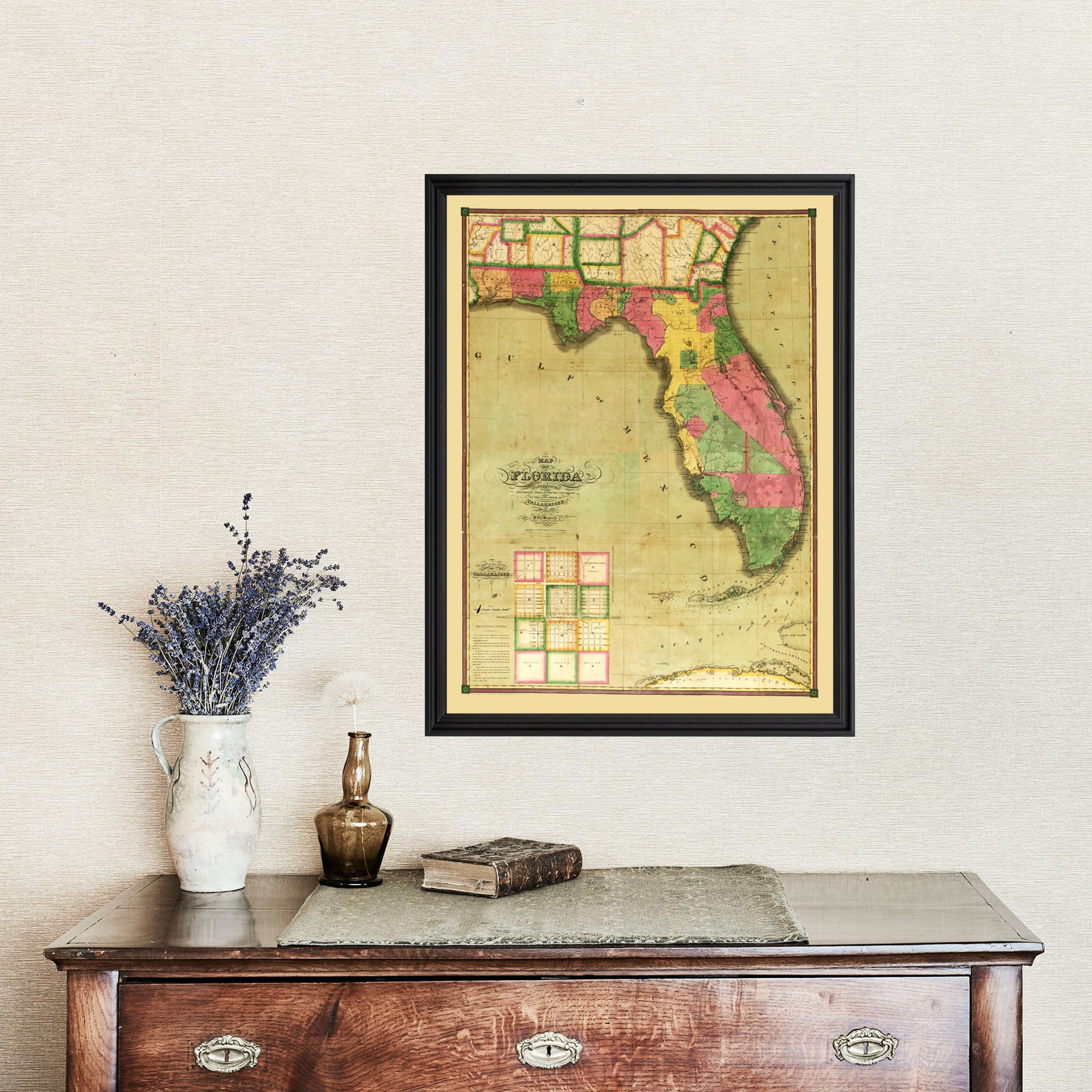 Old Map of Florida 1829 – Vintage Florida Art