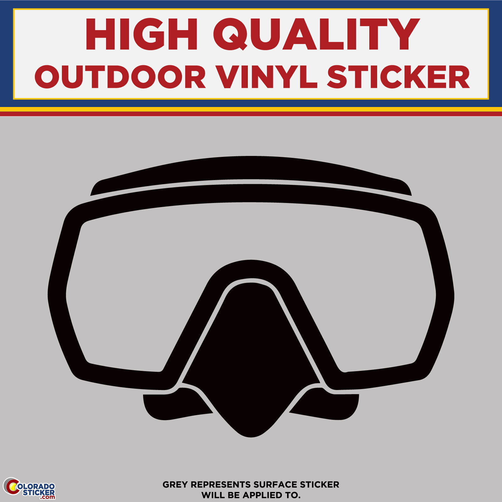 Scuba Mask Die Cut, High Quality Vinyl Stickers