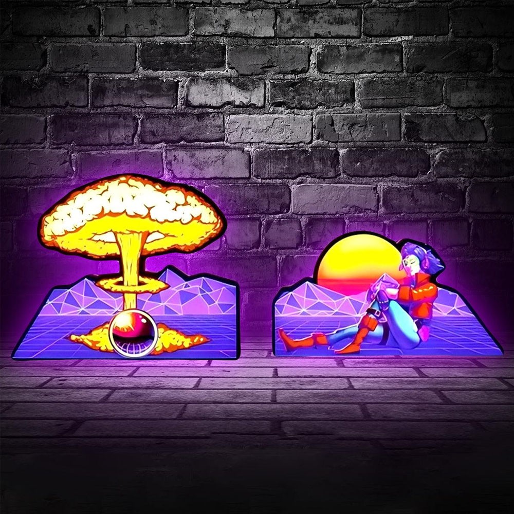 Total Nuclear Annihilation Pinball Topper 3D Printed LED Lightbox Arcade Decor