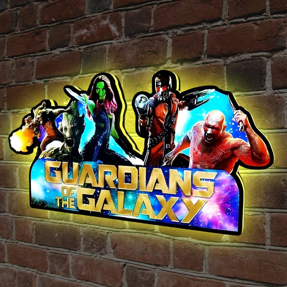 Guardians of The Galaxy Pinball Topper LED Lightbox 3D Lightbox Game Wall Decor