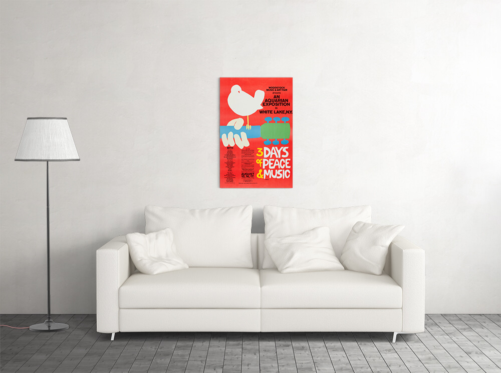 Woodstock Folk Rock Festival 3 Days of Peace Art Wall Room Poster – POSTER 20×30