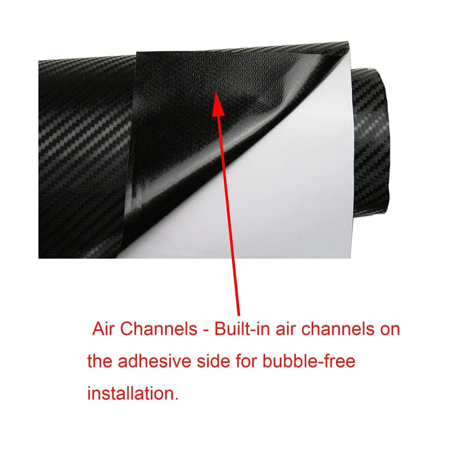 LZLRUN 3D Carbon Fiber Vinyl Wrap – Outdoor Rated for Automotive Use – 12 inc…