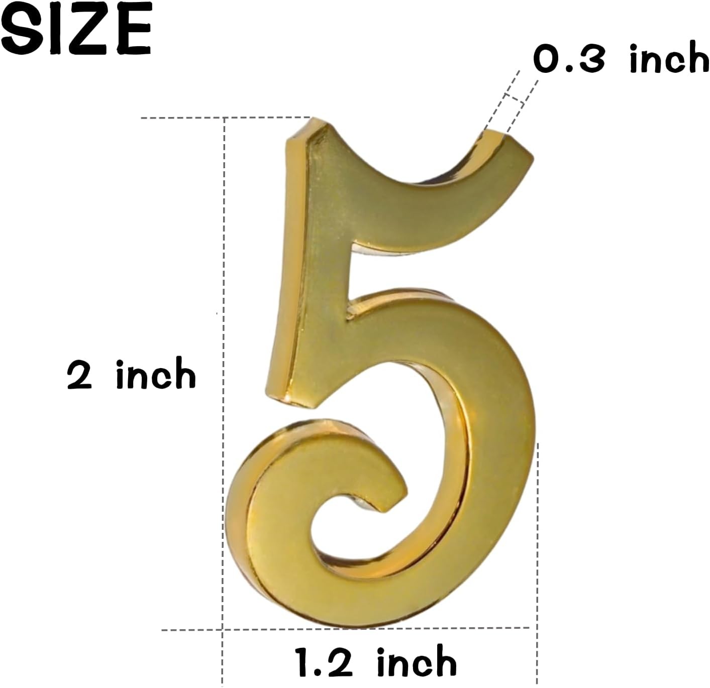 2 Inch Mailbox Address Numbers, Apartment Door Number Stickers, Waterproof Durab