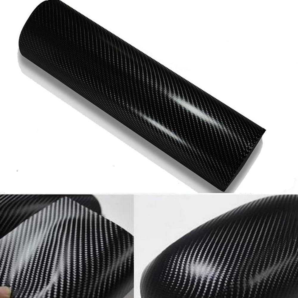 DIYAH 4D Black Carbon Fiber Vinyl Wrap Sticker with Air Release Bubble Free Anti