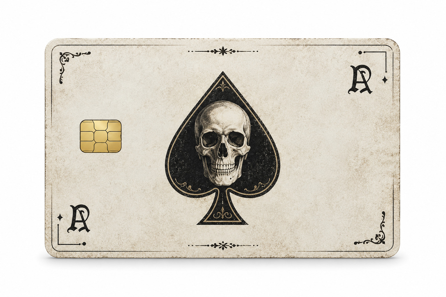Debit Card Credit Card Skin Skull Ace of Spades Vinyl Sticker
