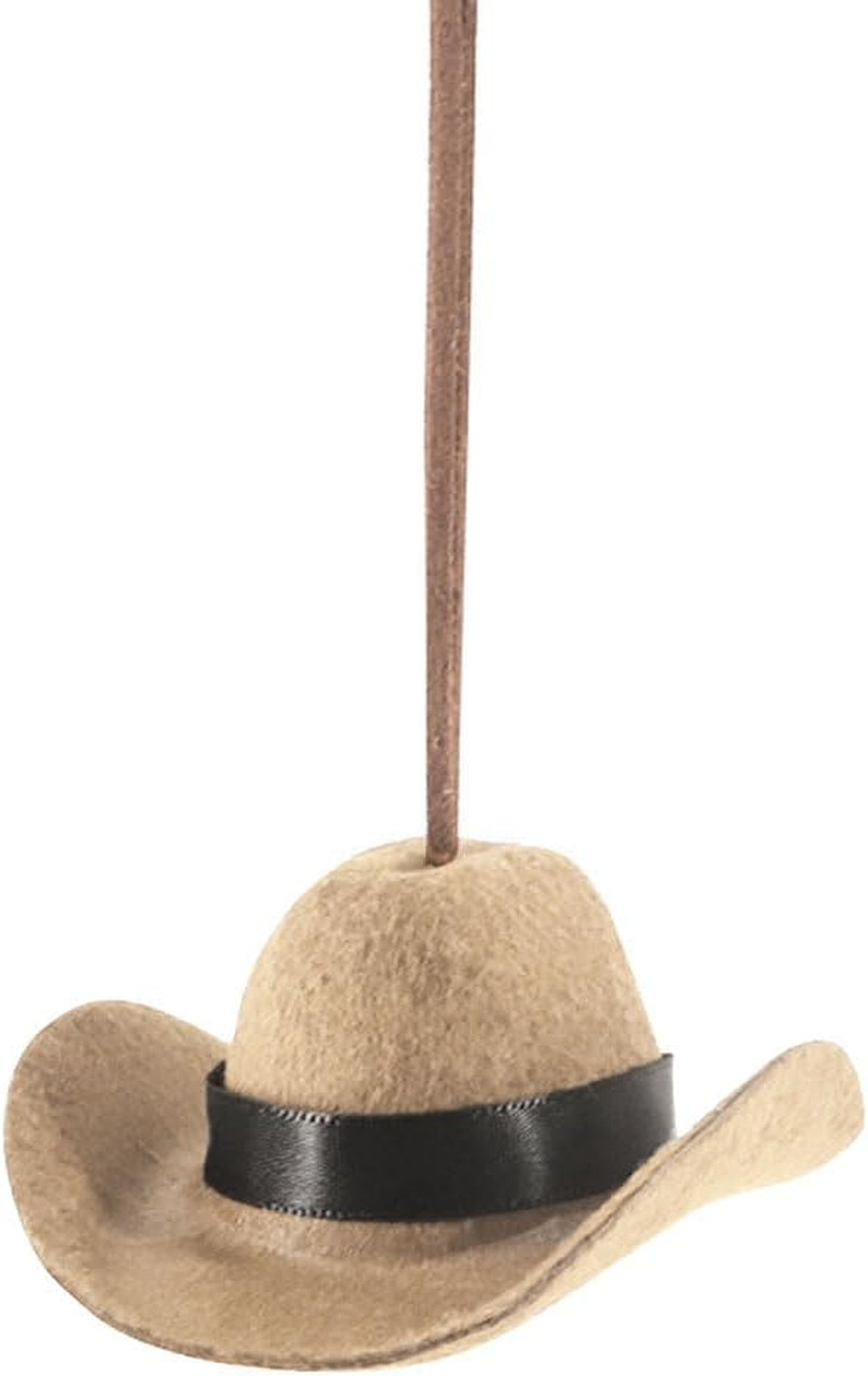 Western Cowboy Hat Car Hanging Ornament, Mini Cowgirl Hat Car Rear View Mirror C