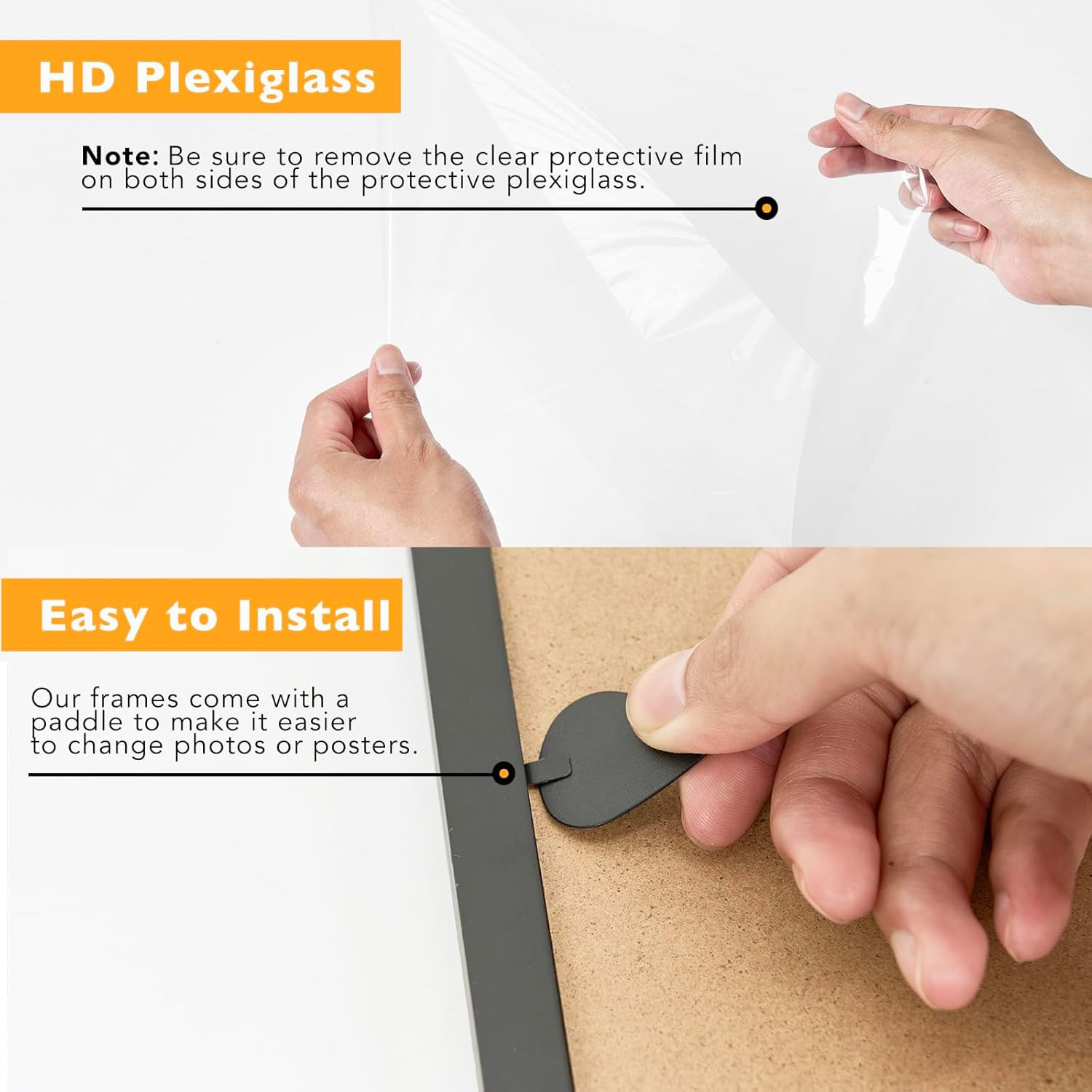 8.5X11 Picture Frame Black for 8.5 by 11 Document Certificate Diploma, Wood 8 1/