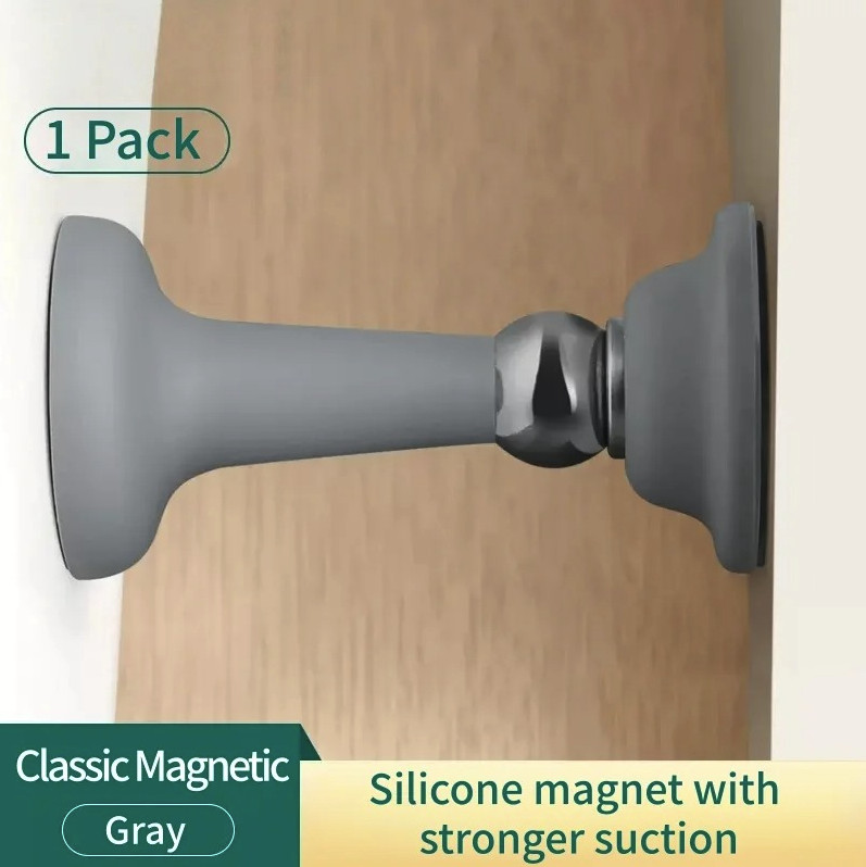 1pc No-Drill Silicone Door Stopper Strong Suction Wall Protector Stop – NEW