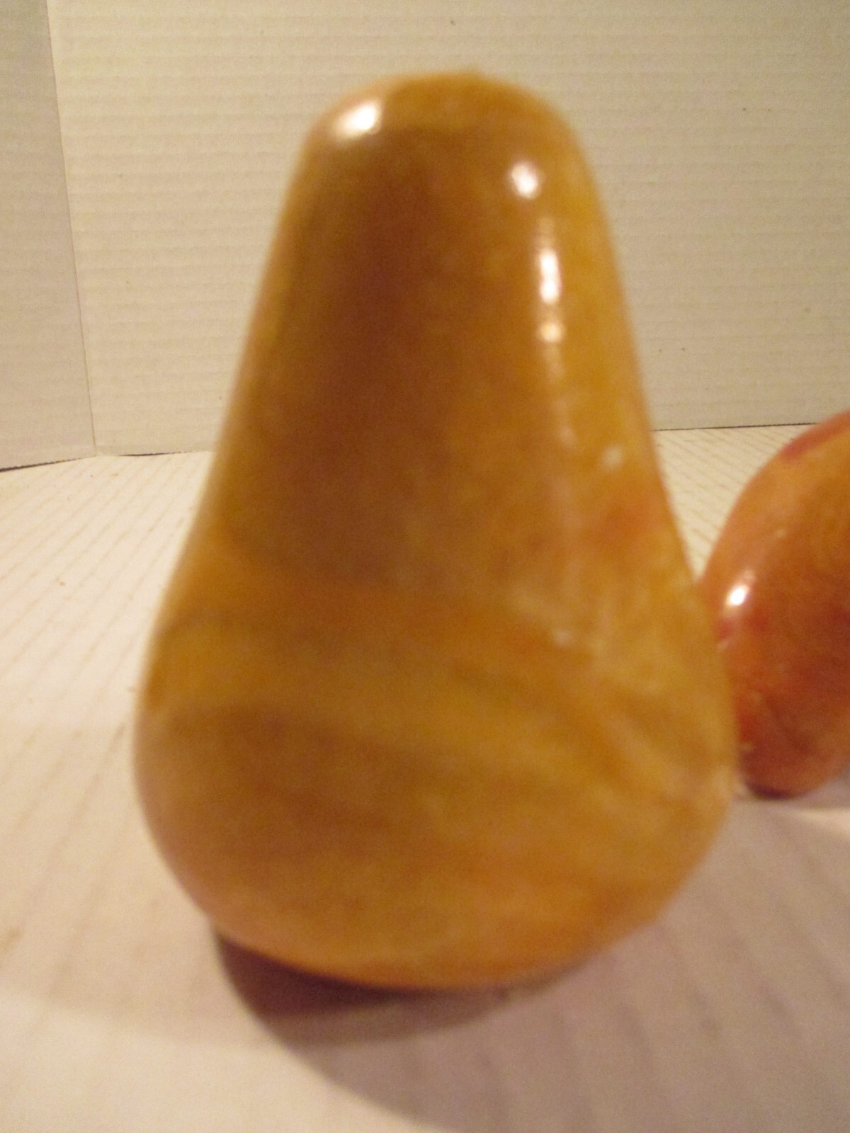 Vintage Alabaster Stone Fruit Lot of 5 pieces apple,pear,onion ect.