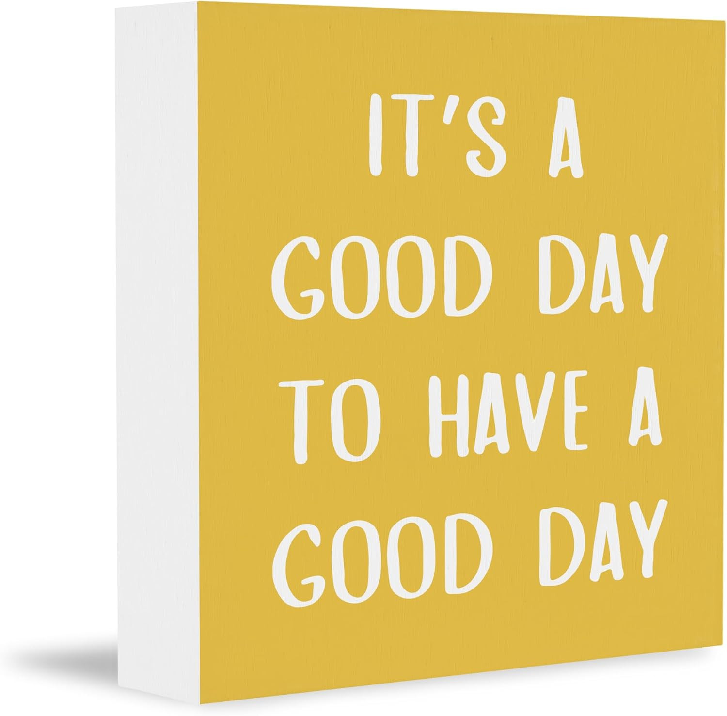 Yellow It’s a Good Day To Have a Positive Office Wooden Box Color 02