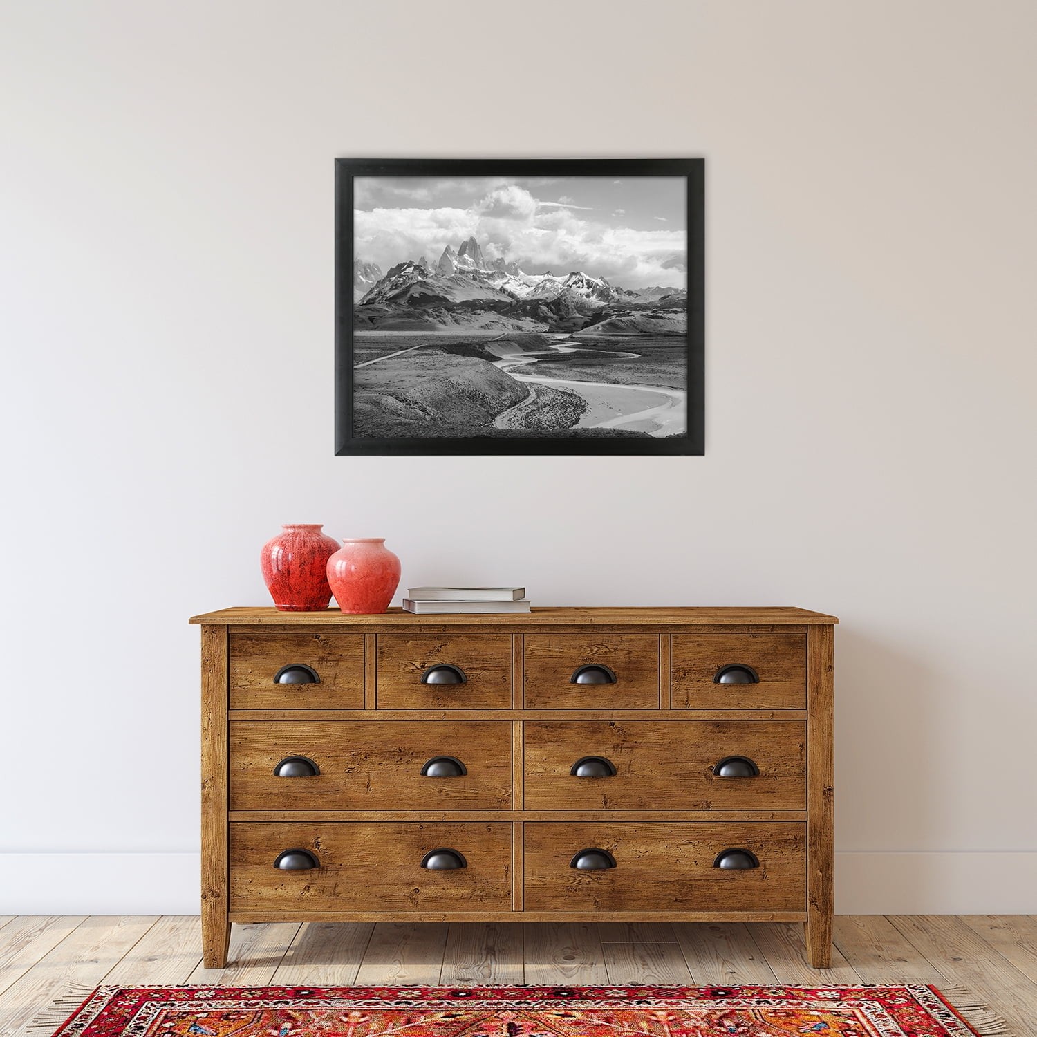 24×36 Black Poster Frame Premium Wooden Display with Shatterproof Glass
