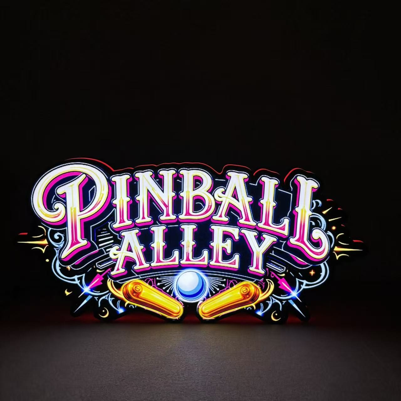 Pinball Alley Pinball Topper 3D Printed LED Lightbox Arcade Decor